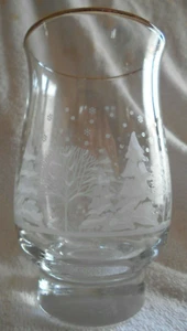 Winter Wonderland Tumbler (s) 16 oz. Glass Tulip Libbey White Frosted Pines ! - Picture 1 of 7