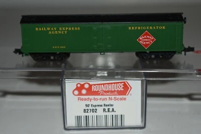 Frigorífico N Roundhouse 82702 Railway Express Agency 50' puerta única 1848 C18092 Foto 1 de 2