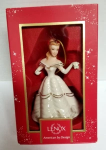 Lenox Christmastime Belle Beauty and the Beast  Ornament Disney Showcase - Picture 1 of 5