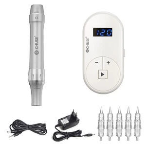 CHUSE C22 Classic Permanent Make up Tattoo Maschine Set Nadeln Power Controller  - Bild 1 von 27