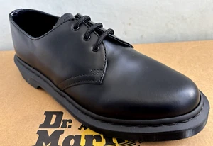 DR. MARTENS BLACK  1461 MONO SMOOTH LEATHER SHOES SIZE UK 5 EU 38 - Picture 1 of 5