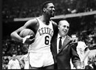 Bill Russell Smiling With Michael Jordan 8x10 Picture Celebrity Print