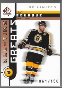 01/02 SP Authentic Limited Ray Bourque /150 92 Bruins