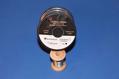 20.5 Ft Solder On Wooden Spool ~ Cardas Quad Eutectic Solder ~ Authorized Dealer