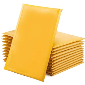 100Pcs 7¼" x 8" Kraft Bubble Mailers Self Seal Padded Envelopes for Packaging - Picture 1 of 15