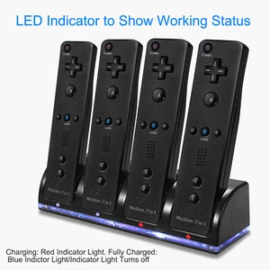 For Nintendo Wii Remote Charger Charging Dock Station + Recharge Battery Packs - Picture 1 of 50