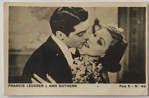 Chile Tobacco Card Polo K-46 Francis Lederer - Ann Sothern