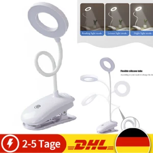 LED Klemmleuchte dimmbar Schreibtischlampe Leselampe flexibel USB Lampe - Bild 1 von 10