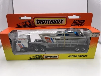 MATCHBOX DIECAST CONVOY CY 22 DAF POWERLAUNCH TRANSPORTER TRUCK COAST GUARD - Image 1 of 2