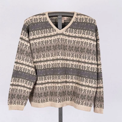 Vintage Women's Woolrich Sweater LARGE USA Made Fair Isle Nordic Classic Cotton - Image 1 of 4