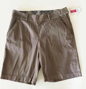 NWT Fresh Produce Women's Stretch Portofino Shorts has Pockets Brown sz 12 Large - Picture 1 of 6