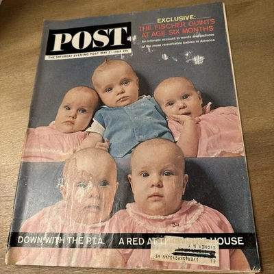 The Saturday Evening Post May 2 1964 The Fischer Quintuplets in 6 Months Cover - Image 1 of 4