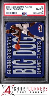 1999 HOOPS NAME PLATES #6 GLENN ROBINSON BUCKS POP 2 PSA 8 - Image 1 of 3