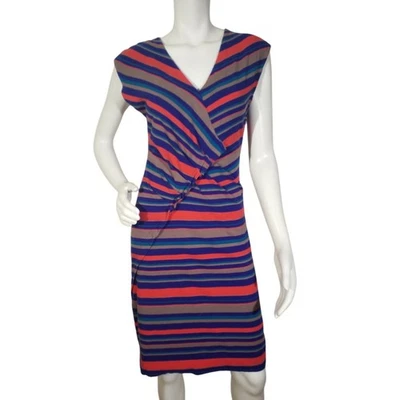Vestido sin mangas Marc by Marc Jacobs para mujer a rayas con cuello en V talla S Foto 1 de 4