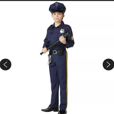 Kids Spirit Halloween deluxe Police Officer Costume, Size Small-no Hat NEW OPEN - Image 1 of 4