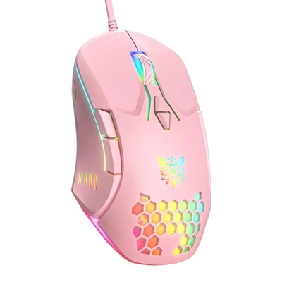 Mouse para jogos PC com fio preto, RGB retroiluminado, DPI ajustável, 7 botões programáveis - Imagem 1 de 4
