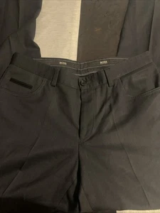 Hugo Boss Dress Pants Mens 32x30 Dark Gray Slim Fit - Foto 1 di 9