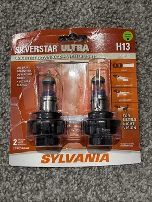 Sylvania H13 (9008) SilverStar ULTRA High Performance Headlight Pair Set 2 Bulbs - Image 1 of 2