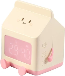Süßer Milchkastenwecker für Kinder, digitaler Kinder Weckfrei Größe, rosa  - Bild 1 von 9