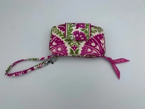 Vera Bradley Muñequera Bolso sin asas Cremallera Cartera Julep Tulipán Patrón Retirado Rosa Verde - Imagen 1 de 11