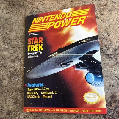 Vintage Nintendo Power Magazine #29 Star Trek October 1991 W/Flintstones Poster. - Image 1 of 4