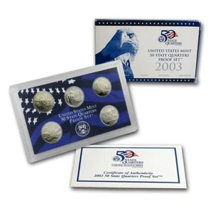 2003 United States Mint 50 State Quarters Proof Set w/ Box & COA - Picture 1 of 1