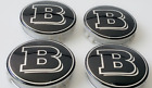 Mercedes Full Black Glossy Wheel Center Hub Caps Brabus Class ML CLA Blackout