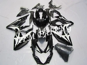 Black Silver White ABS Injection Mold Bodywork Fairing Kit for GSX-R1000 09-16 - Picture 1 of 2