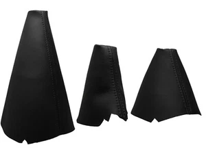 Schwarz Faden Schaltsack Handbremsmanchete Hi-Low Für DISCOVERY II 1998-2004 - Picture 1 of 1