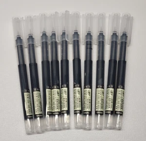 10 Pack Direct Ink Ballpoint Pens 0.5mm Quick-drying Black Ink for Stationery - Picture 1 of 5