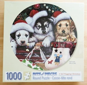 Bits & Pieces A Tail Wagging Christmas 1000 Piece Puzzle New Sealed - Picture 1 of 1