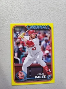 2024 Topps Update Pedro Pages #US338 Yellow NM Free Shipping - Picture 1 of 2