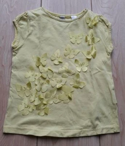 OKAIDI girls bright yellow pretty butterfly top 4 year - Picture 1 of 4