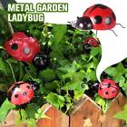 4pcs Metal Ladybirds Summer Garden Decoration Ornament Wall Outdoor Art J2Z8