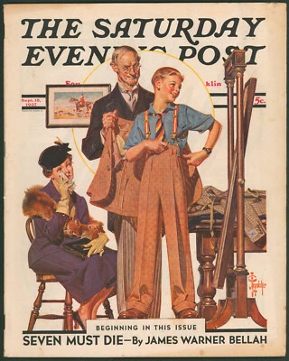 Saturday Evening Post September 18 1937 JC Leyendecker ~Marie Curie~No Label - Image 1 of 4