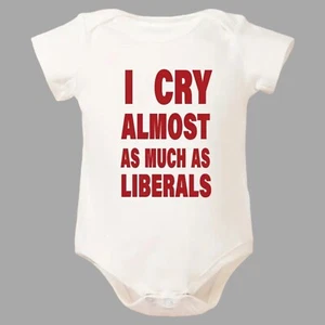 Baby 24M Romper One-Piece Snap Novelty White & Red Unisex Cotton Gag-Gift - Picture 1 of 8