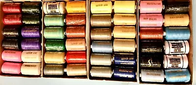 48 x 1000 YARDS POLYESTER SEWING THREAD 120s HIGH QUALITY ASSTD RANDOM COLOURS - Image 1 of 4