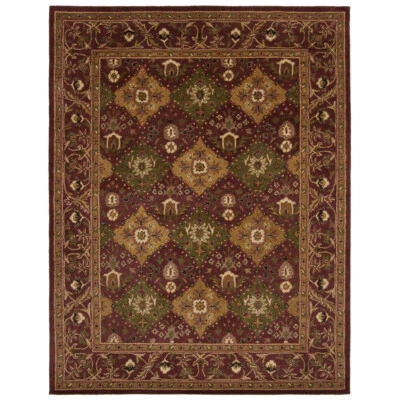 SAFAVIEH Antiquity Collection AT57B Handmade Wine Rug - Image 1 of 4