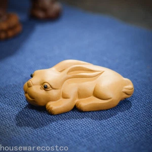 Chinese Yixing Purple Clay Tea Pet Zodiac Statue Ornaments Handmade Decoration - Picture 1 of 4