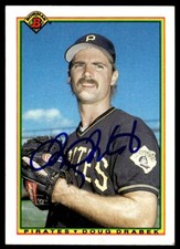 1990 Bowman Baseball Doug Drabek Auto Pittsburgh Pirates #164 Signed