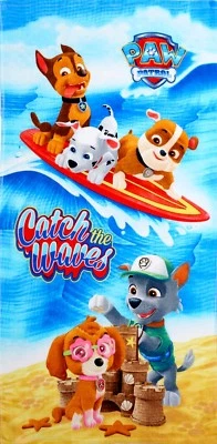 Paw Patrol Seaside Fun Beach Towel measures 28 x 58 inches - Image 1 of 4