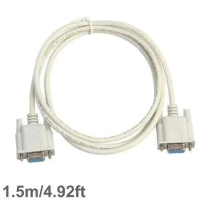 Cable serie DB9 9 pines RS232 hembra a hembra PC convertidor cable de extensión 4,9 pies Foto 1 de 3