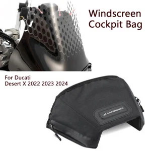 Windscreen Cockpit Bag For Ducati Desert X 2022 2023 2024 Storage Bag Tool Bag  - Picture 1 of 10