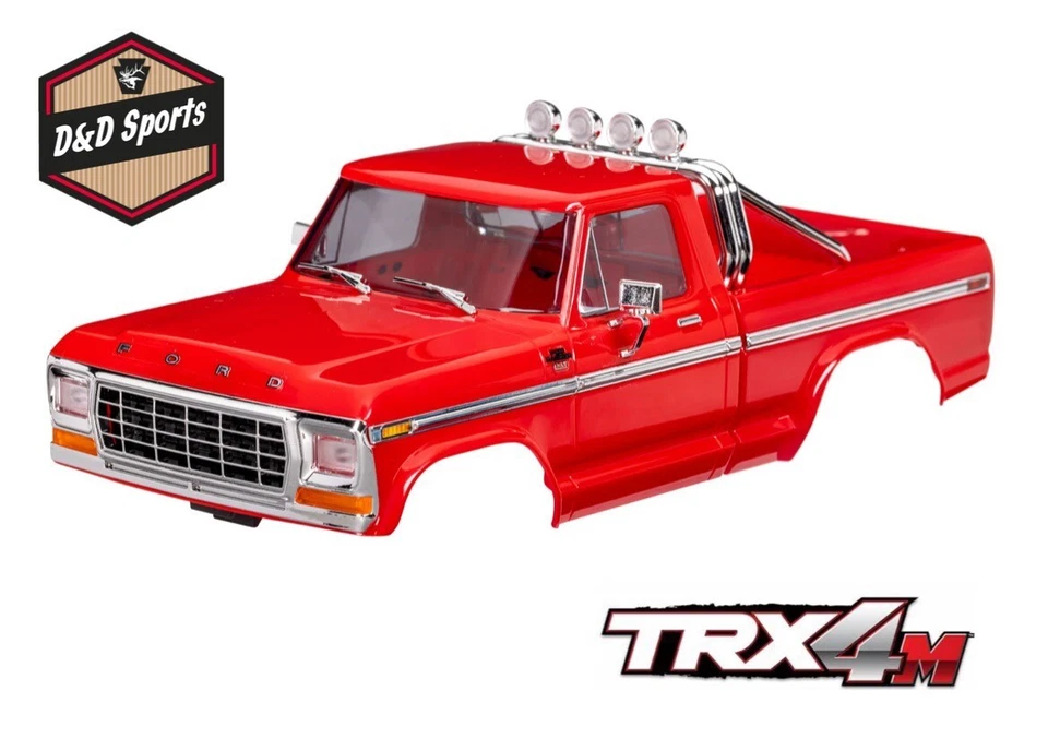 Traxxas 9812-RED - Corpo, caminhão Ford F-150 (1979), completo, vermelho TRX-4M (1/18) - Imagem 1 de 1