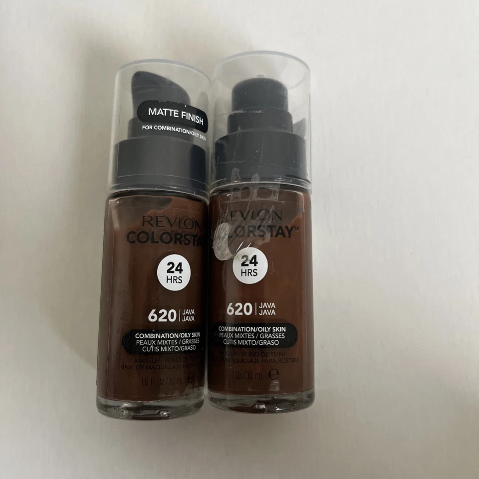 2X Revlon ColorStay Foundation for Combination/Oily Skin #620 Java Sealed New - Image 1 of 4