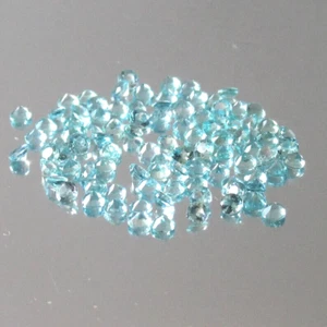 10pcs Natural Blue Apatite Stones Round Cut unheated Loose Apatite Jewellery - Picture 1 of 4