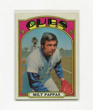 MILT PAPPAS CHICAGO CUBS 1972 TOPPS BASEBALL CARD #208