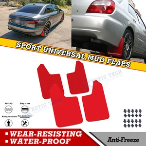 Protective Splash Mud Flap Dirt Fender Red Cover Full Set For Audi TT S3 S4 S5 - Picture 1 of 12