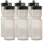50 Strong 6-Pack of Sports Squeeze Water Bottles - 22 oz. BPA Free Bike & Spo...