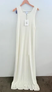 Witchery Deep Split Maxi Milk White Dress New Size 14 - Picture 1 of 6